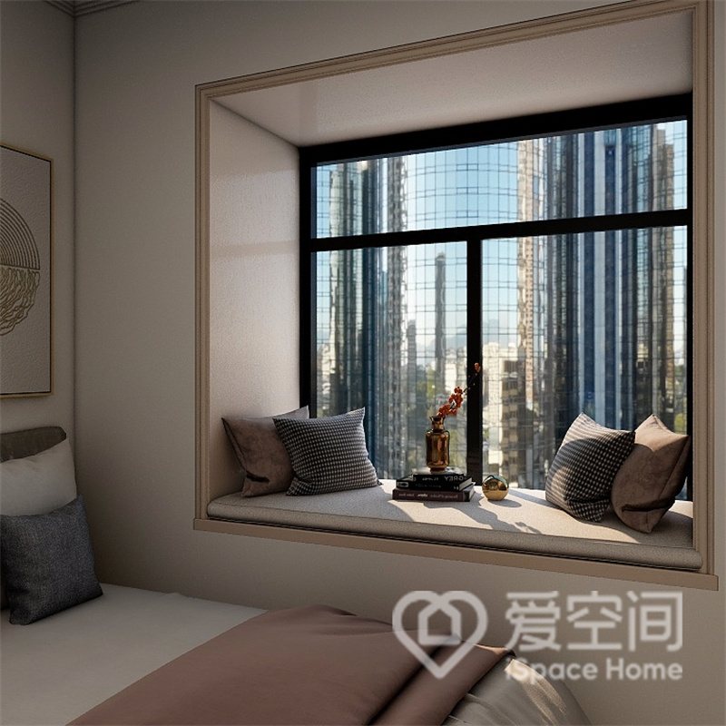 欧亚木纹飘窗效果图，时尚与艺术的完美结合